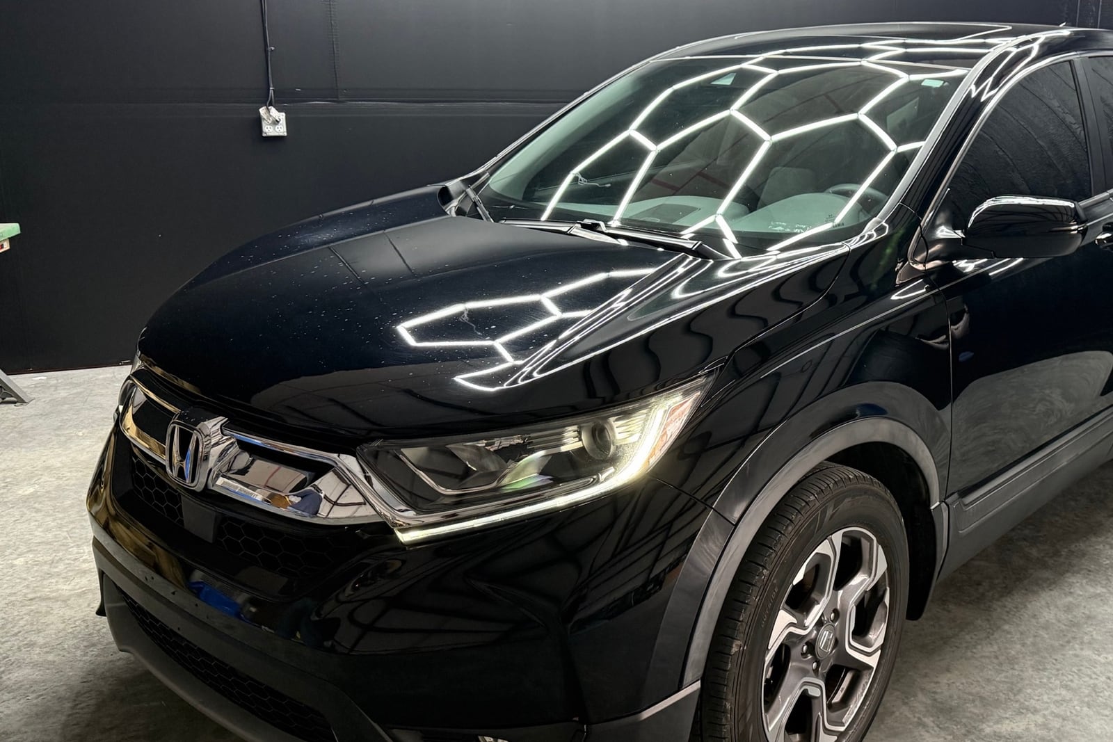 Before: Tuxedo-style color change in ProMerch PPS — before and after repair by Dr. Vinyl DFW